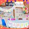Felt Happy Birthday Banner Pastel Boho Happy Birthday Garland Pom Pom Rainbow Birthday Banner Reusable Birthday Sign Decoration Colorful Festive Cute Birthday Party Supply